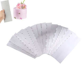 28 Stainless Steel Cream Scraper Spatula Cake Pattern Shape Polygonal Serrated Scraper DIY Baking Tools