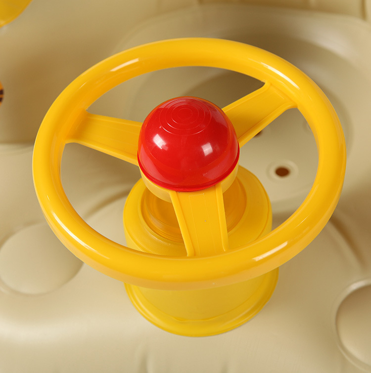 Thickened steering wheel tiger baby inflatable sofa baby Learning Seat car dining chair portable toy with stool