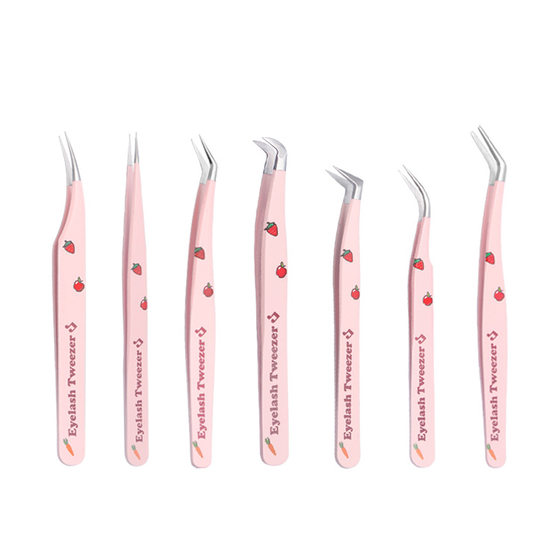 False Eyelash Tweezers High Precision Grafting Flowering Auxiliary Eyelash suit Stainless Steel Eyelash Clamp Tweezers