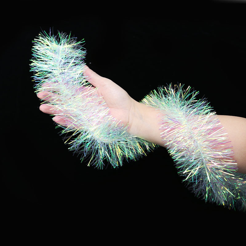 Colorful wool strip madder iridescent iris new Christmas holiday decoration products hairband color strip flower magic wholesale