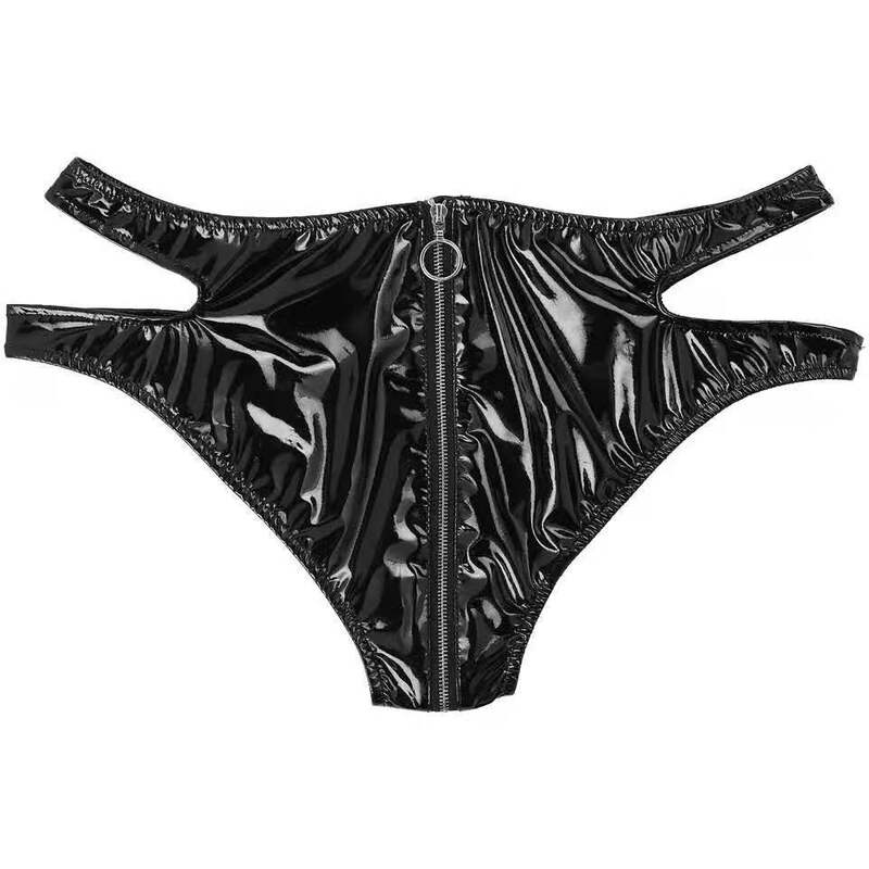国境を越えた製品欧米のハイライトpvcエナメルセクシーなジッパーのオープン趣味パンツは異臭のないサイズが正確である|undefined