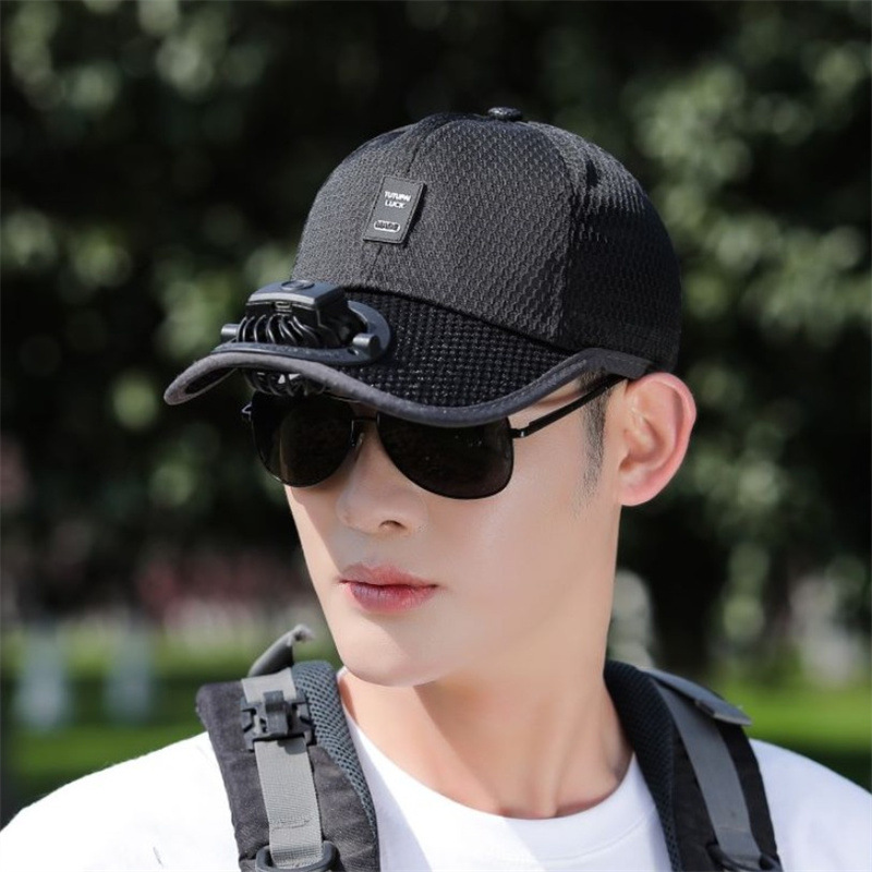 Fashion Korean style versatile sun hat children's summer sun protection baseball cap solar rechargeable fan hat