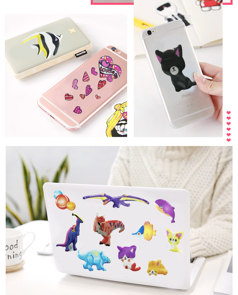 Children's Stickers Boys and Girls Little Princess Cartoon Stickers Anime 3d Bubble Sticky Book Kindergarten Reward Toys