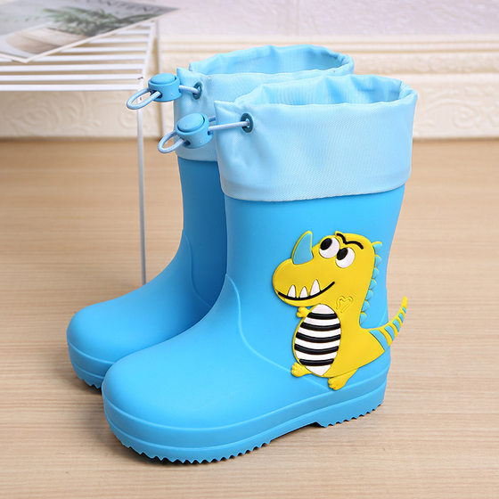 Children's Rain Boots Cute Cartoon Boys and Girls Kindergarten Baby Waterproof Shoes Overshoes Large Children's Non-slip Rain Boots Rubber Shoes