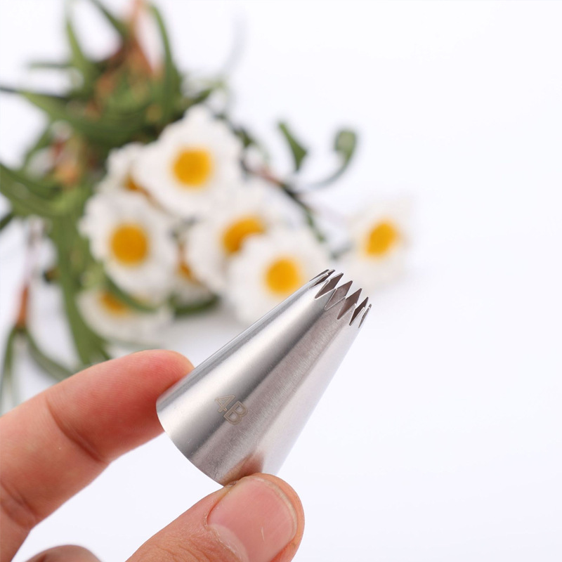 304 stainless steel decorating nozzle 5 pcsset large seamless cake cookie cream nozzle baking decorating tool