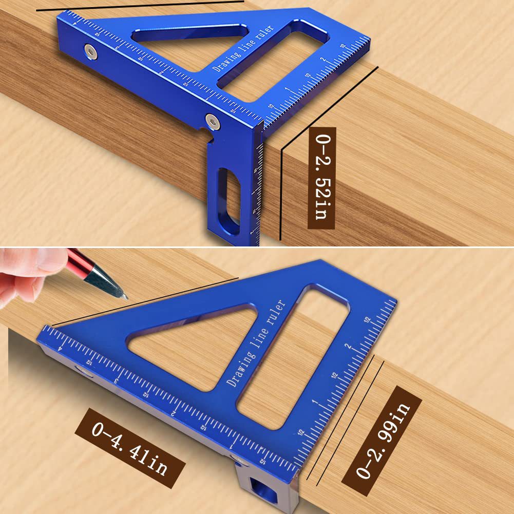 3D Multi-Angle Measuring Ruler45 ° 90 ° line drawing ruler scribing ruler scale cross-border