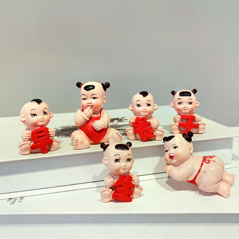 Factory Direct wedding gift four Xi doll, finger eating baby red bellyband girl cute girl