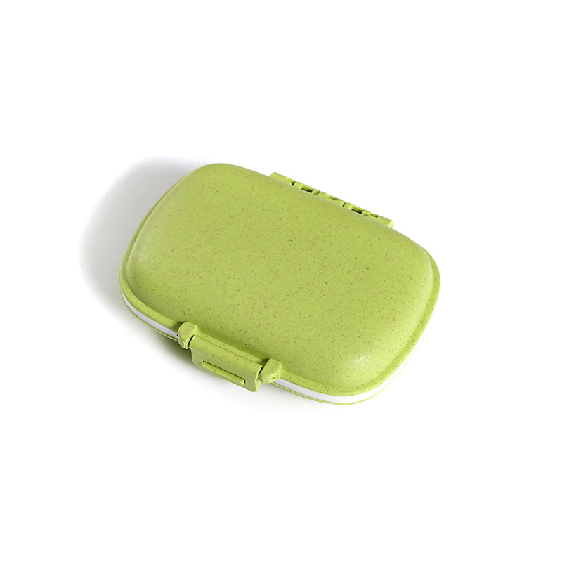 Portable 8-grid medicine box seven days a week sub-packed small medicine box double-layer sealed large-capacity storage box logo