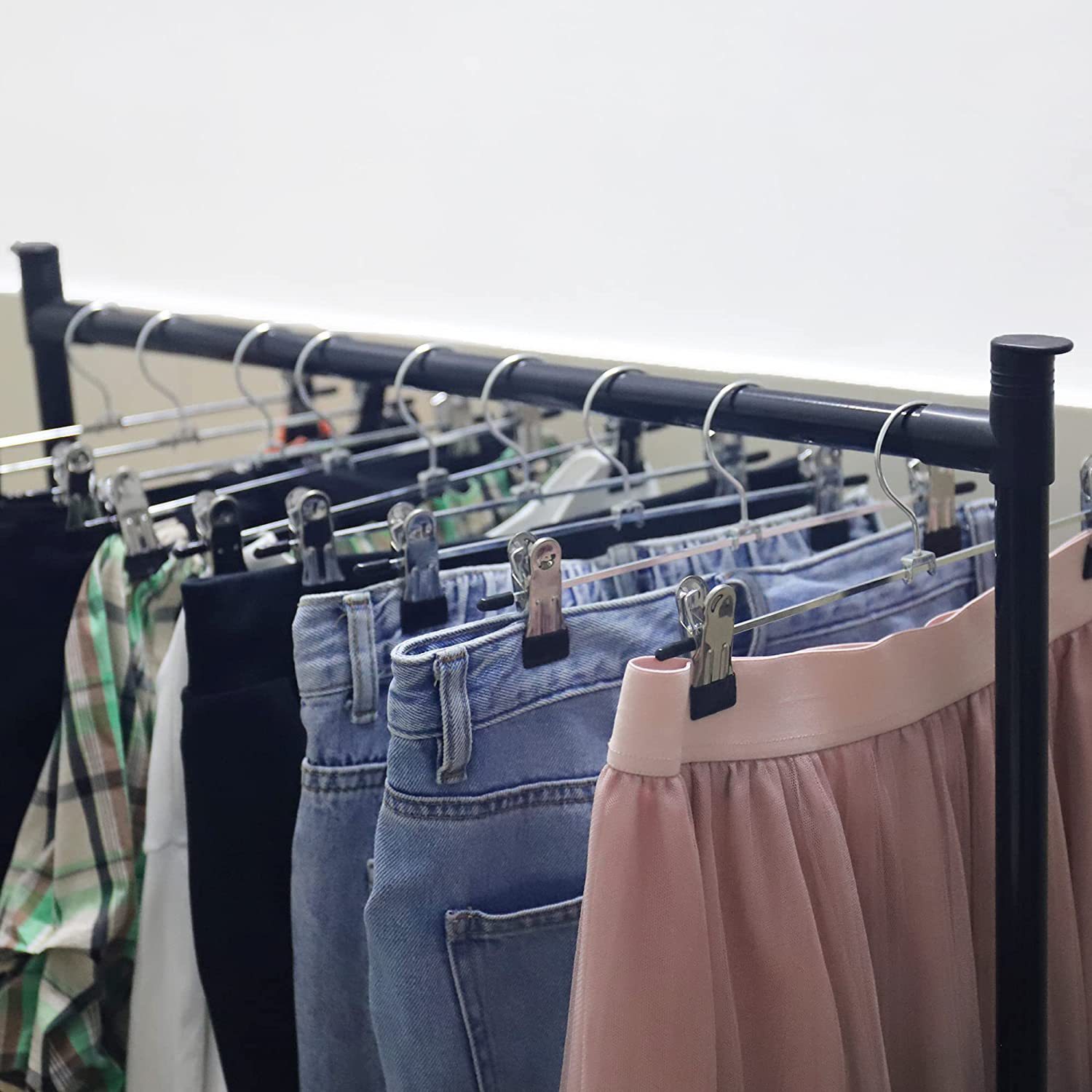 Steel wire strong pants clip drying pants rack seamless household skirt clip underwear clip underwear clip pants hanging factory direct sales