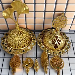 [Source Manufacturer] Cross-border Golden Hollow Middle East Arab Censer Metal Censer Tower Censer Sandalwood Censer