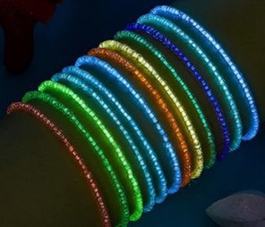 Luminous rice beads colored beads bracelet anklet 3 Li rice beads anklet