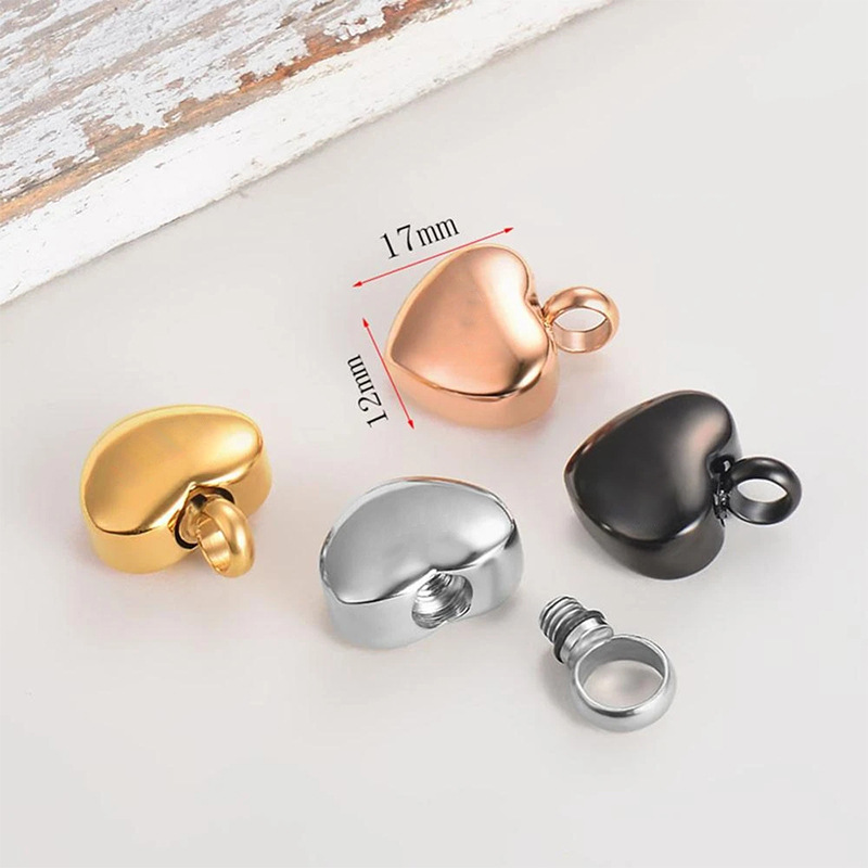 Peach heart love stainless steel can open pet relatives urn pendant necklace perfume bottle pendant wholesale