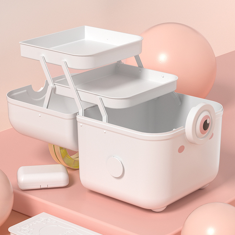 Household multi-layer large-capacity portable medicine storage box medicine storage box family multi-functional first aid medicine box
