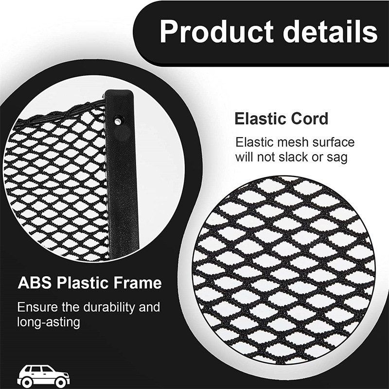 Plastic Frame Car Storage Net Stretch Net Bag Camper Car Storage Net Car Mesh Bag Storage Seat Mesh Bag