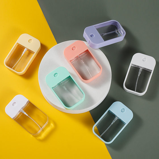 Spot transparent 45ml card spray bottle alcohol hand sanitizer small watering can portable perfume bottle spray bottle