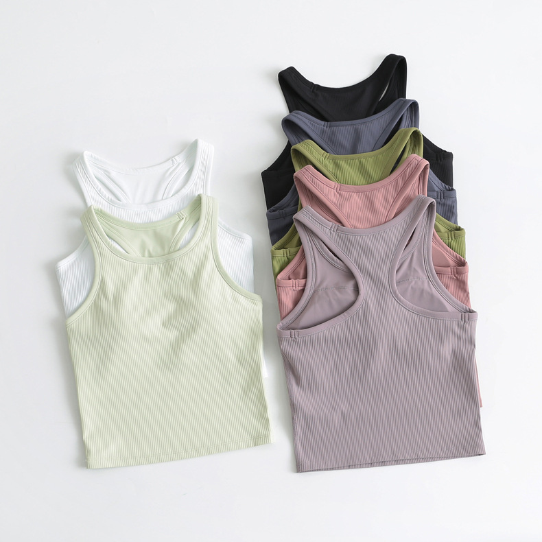 Lu же Yoga Vest Женская I-образная накладка на грудь, верхняя одежда для фитнеса, плотная быстросохнущая Спортивная одежда для бега, летний топ