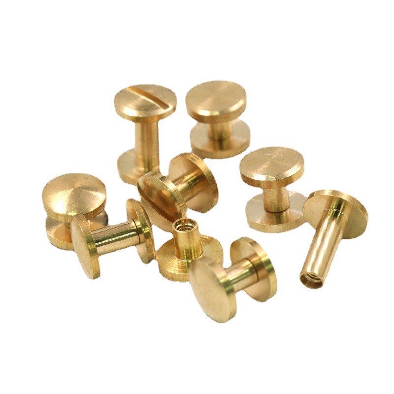 Belt Belt Belt Belt Belt Belt Screw 10mm Pure Brass Female Screw Belt Accessories Screw I-gold Silver