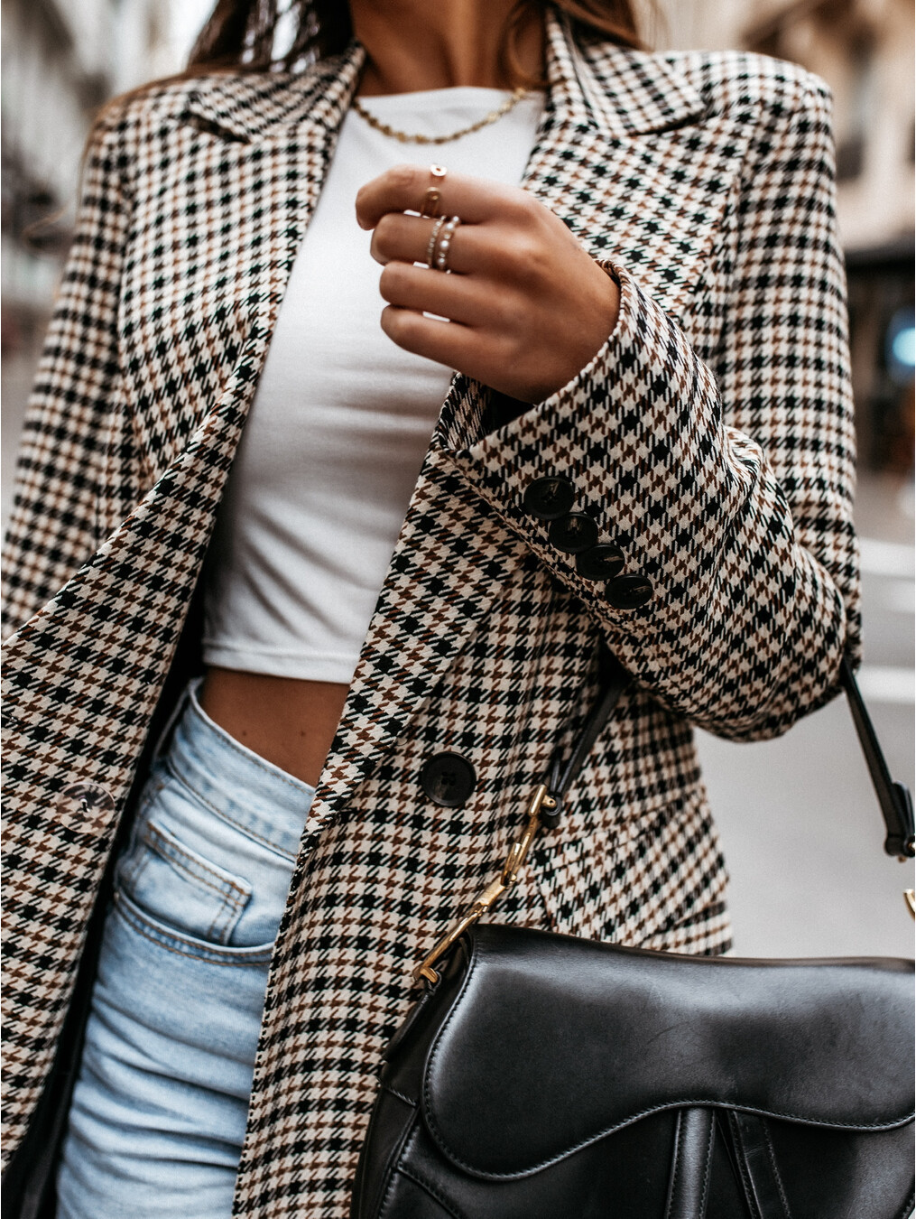 Independent station wish Amazon explosion Plaid small suit jacket