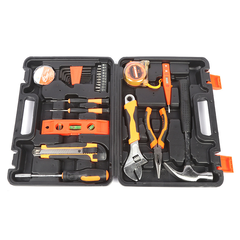 Wholesale New hardware toolbox suit household car carbon steel toolbox repair suit small box set tool