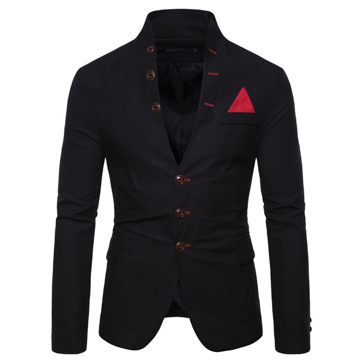 2023 Foreign Trade Cross-border European Suit Multi-button Decorative Casual Collar Suit Fashion Suit Jacket Men Wholesale