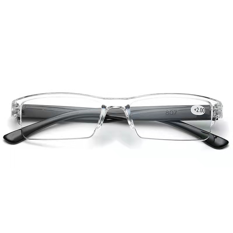 Reading glasses stall half-frame high-definition unisex ultra-light reading glasses for the elderly