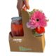 Coffee flower box hand-held gift box milk tea cup with packaging box flower basket mother's day kraft paper flower box