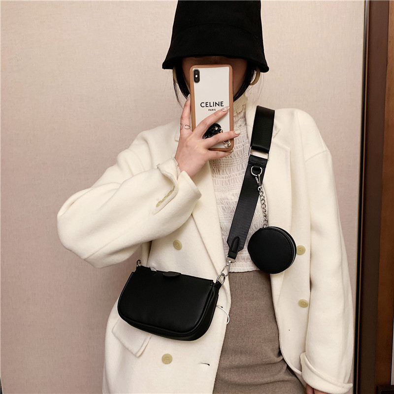 2022 new bag broadband shoulder bag chain small bag crossbody retro versatile Korean style ins Hong Kong style women's bag fashion