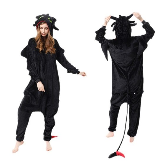 Cross-border cartoon one-piece flannel pajamas animal children parent-child performance costume dinosaur Tianma Unicorn