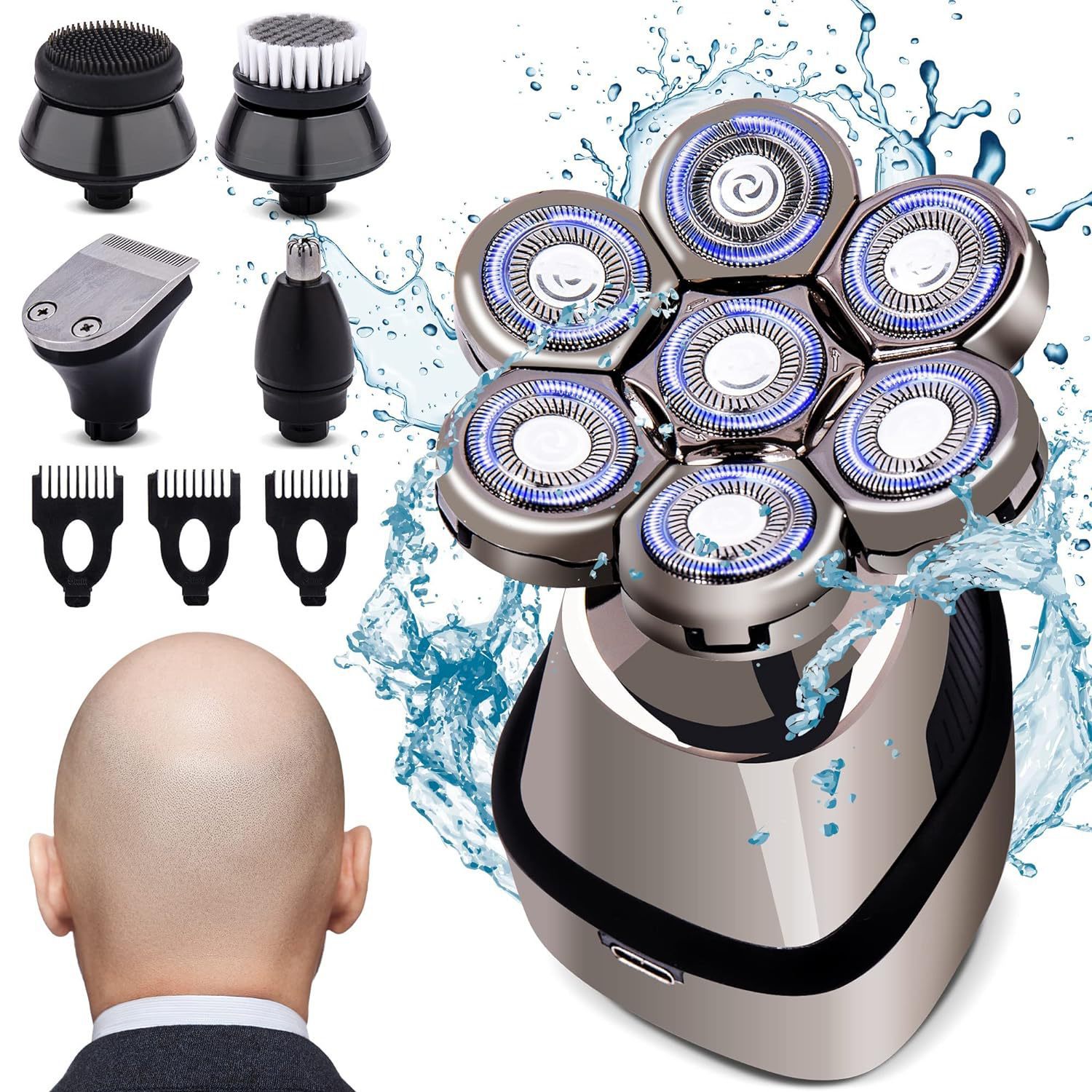 7D shaver body washing multifunctional electric shaver seven head shaving head shaving razor razor