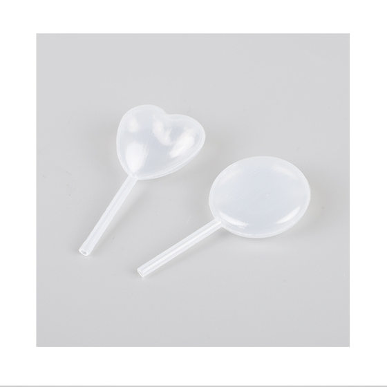 Baking special love shaped long five-pointed star 4ml plastic dropper cake room cream jam straw