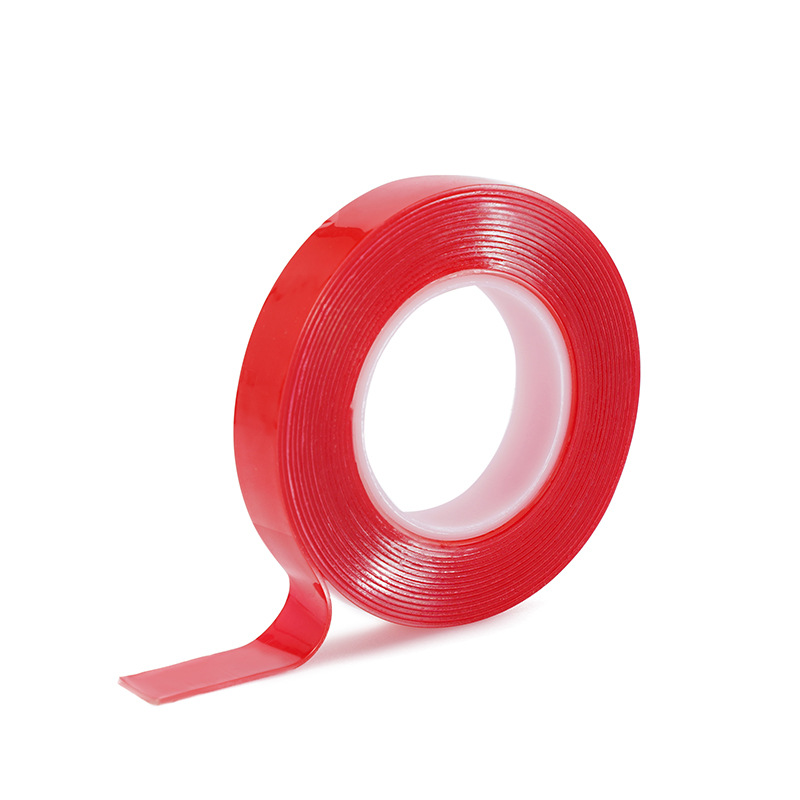 Red Film Transparent Acrylic Double-sided Adhesive 1mm High Adhesive Non-marking Double-sided Tape Automotive Metal Waterproof Nano Tape