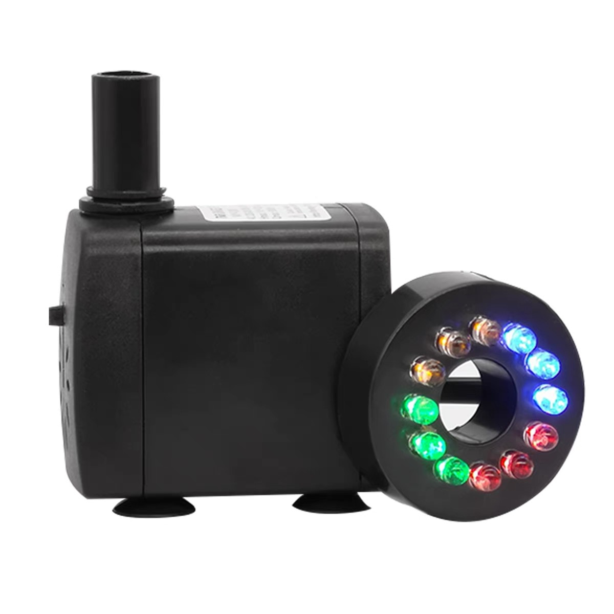 Fish tank rockery crafts fountain filter circulation mini submersible pump waterproof LED lights Mini small water pump