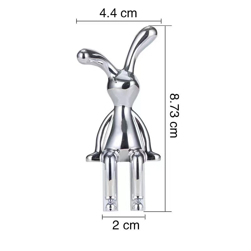 Creative UV long-legged rabbit crafts toothpick tube cup lid handle accessories tissue storage box ornaments