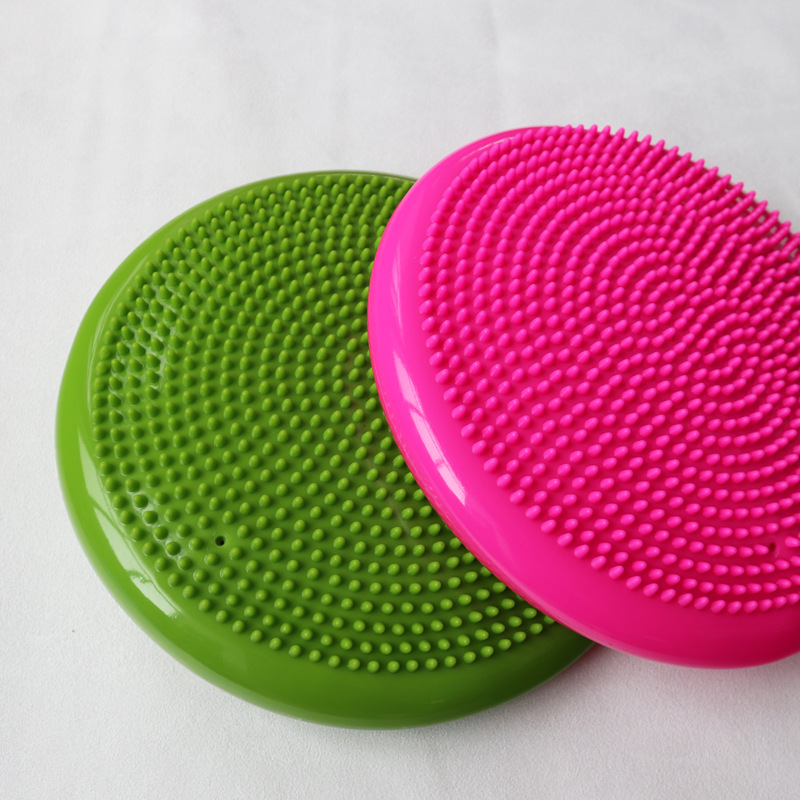 pvc33CM Yoga Inflatable Balance Mat Massage Cushion Massage Ball Flat Mat Balance Training Ball One Piece