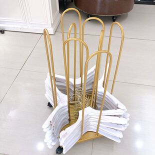 Clothing store boys and girls clothes pants rack storage hanger movable organizing pants clip rack storage car