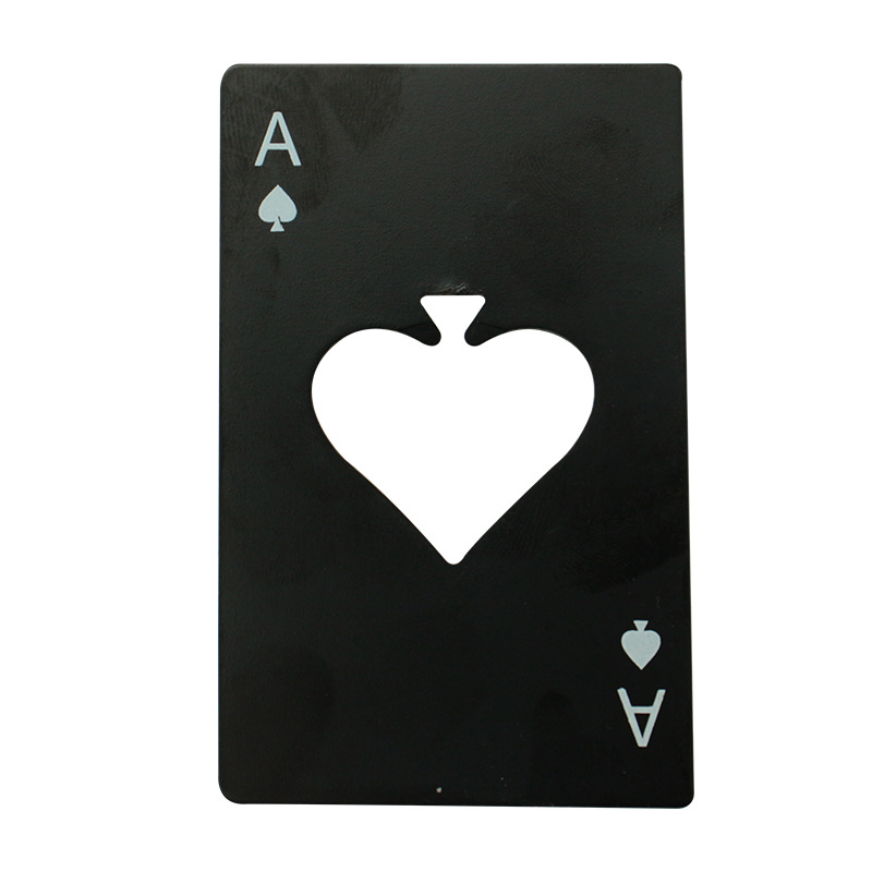 Spades a credit card type bottle opener creative playing card shape stainless steel household tools bottle opener beer opener