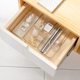 Japanese-style desktop drawer storage box partition kitchen tableware stationery finishing small box transparent plastic compartment artifact