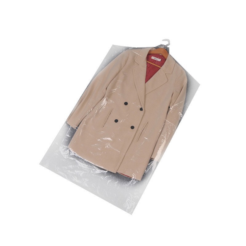 Clothes Dust Cover Transparent Disposable Clothes Hanging Bag Dry Cleaner Suit Coat Dust Cover Garment Plastic Dust Bag