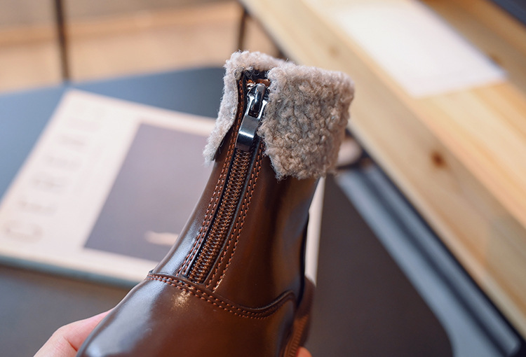 New children's cashmere warm cotton boots girls soft soled princess boots_voghion.com