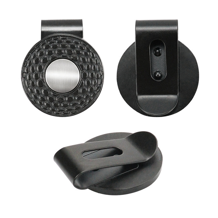 In stock magnetic Golf metal Hat Clip customized 25mm Ball Marker Golf Ball Marker Hat Clip