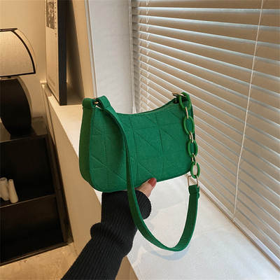 Bag Women's 2023 Autumn New Fashion Simple Shoulder Bag Casual Simple Crossbody Bag Retro Underarm Bag