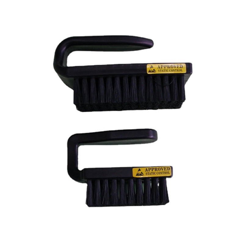 Wholesale anti-static brush industrial toothbrush brush U-shaped brush crank brush Black large, medium and small anti-static brush