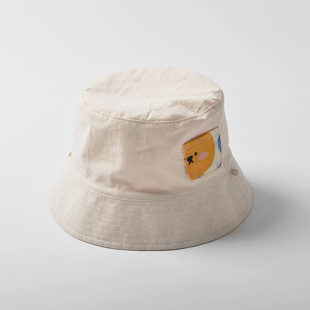 moinmlon double-sided wearing spring and summer Korean thin children's sunshade fisherman hat baby breathable cotton sunscreen sun hat