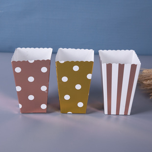 Wholesale popcorn three-dimensional packaging carton manufacturers white cardboard Lingbo folding box chicken rice flower outer packaging box