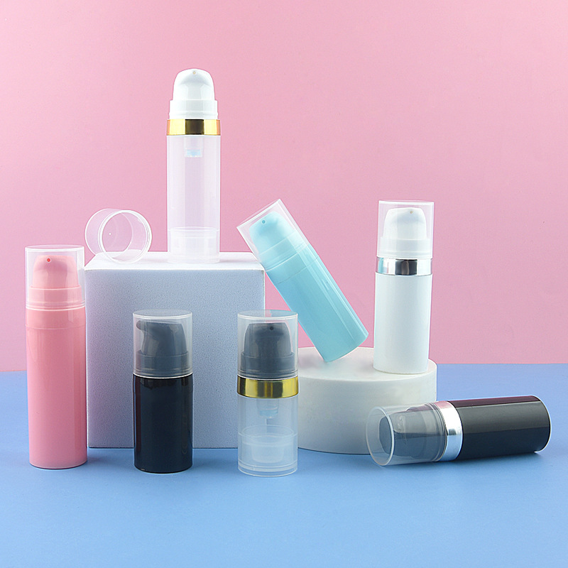 5ml/10/15 ml 25mlPP multi-color tip mini buckle vacuum bottle emulsion spray travel bottle