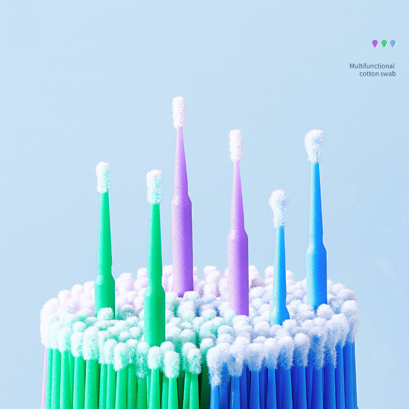 Grafting Eyelash Cleaning Cotton Swab Eyelash Embroidery Disposable Cleaning Cotton Swab Small Head Cotton Swab Tool for Unloading Eyelash
