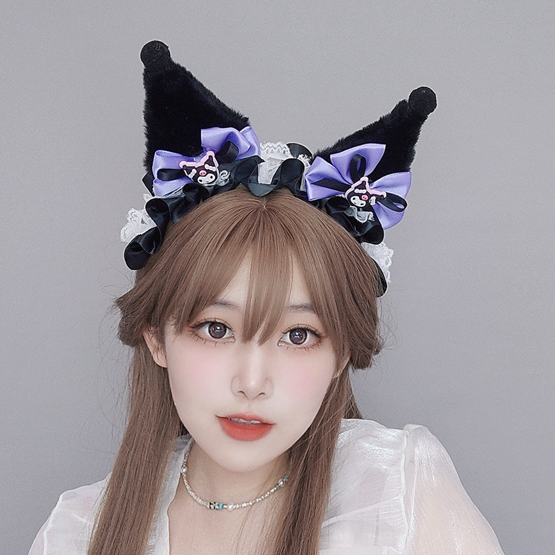 Simulation Plush Ears Hair Accessories lolita Headwear cosplay Comic-Cute Kulommi Hair Hoop