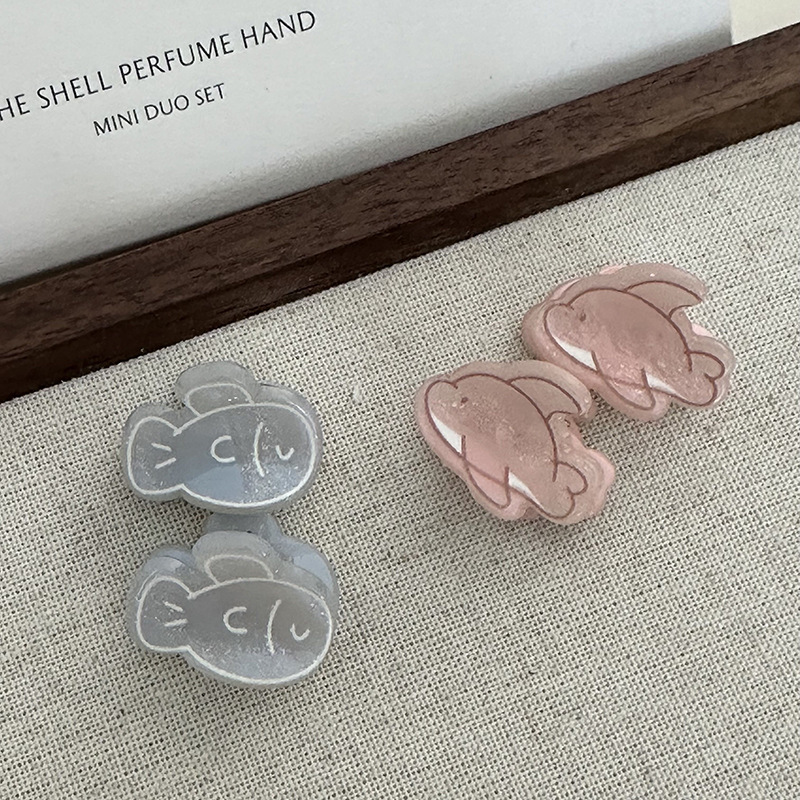 Piccolo pesce delfino presa divertente carina ragazza capelli indietro artiglio updo squalo clip creativo testa posteriore capelli presa copricapo_voghion.com