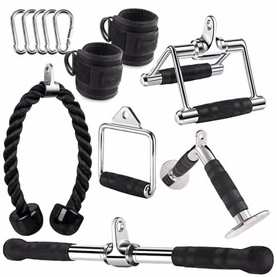 Fitness Equipment accessories gantry V-shaped handle size flying bird rowing high pull rod single and double head rope