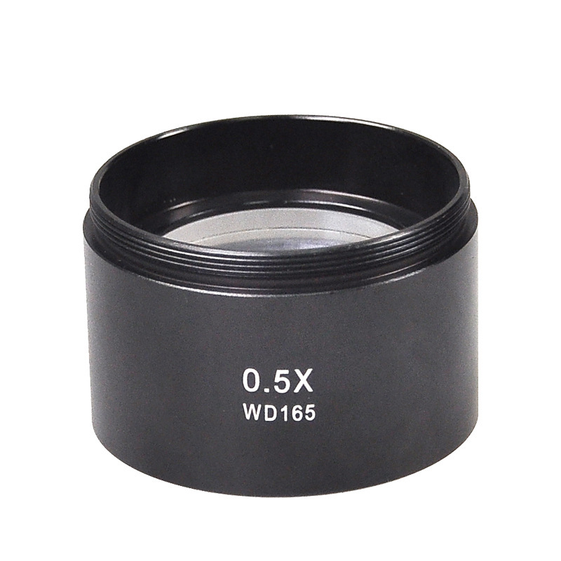 Microscope auxiliary doubling mirror industrial camera doubling mirror 0.7X 0.5X 2X objective lens 1X oil-proof mirror explosions